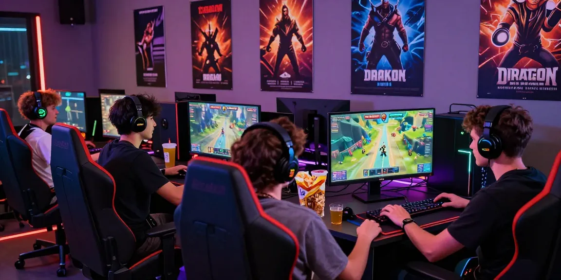 Players enjoying Dragon Hatch in a dynamic gaming setup with vibrant lights and immersive atmosphere.