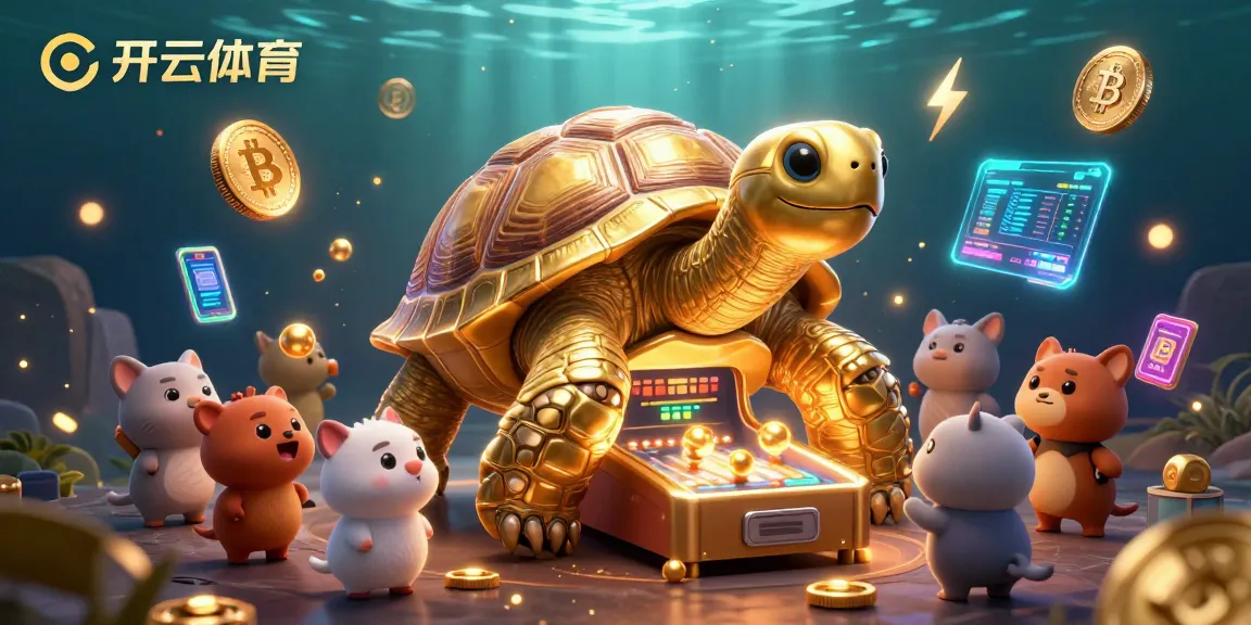 Experience thrilling games at 开云体育 with golden tortoise pinball machine illustration.