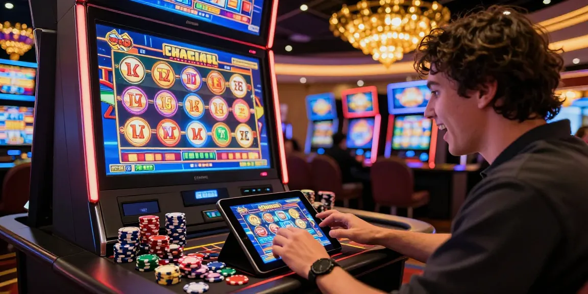 Pengalaman bermain slot gacor secara online dengan suasana kasino yang penuh warna.