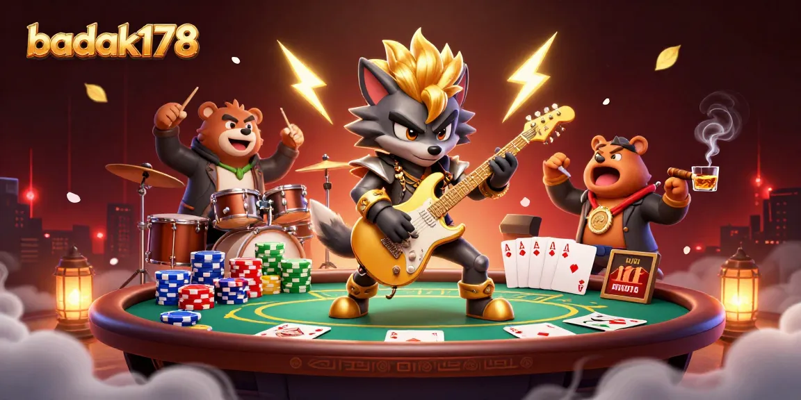 Experience the thrills of badak178 with lively casino action, electric guitar rhythms, and poker excitement in 2026.
