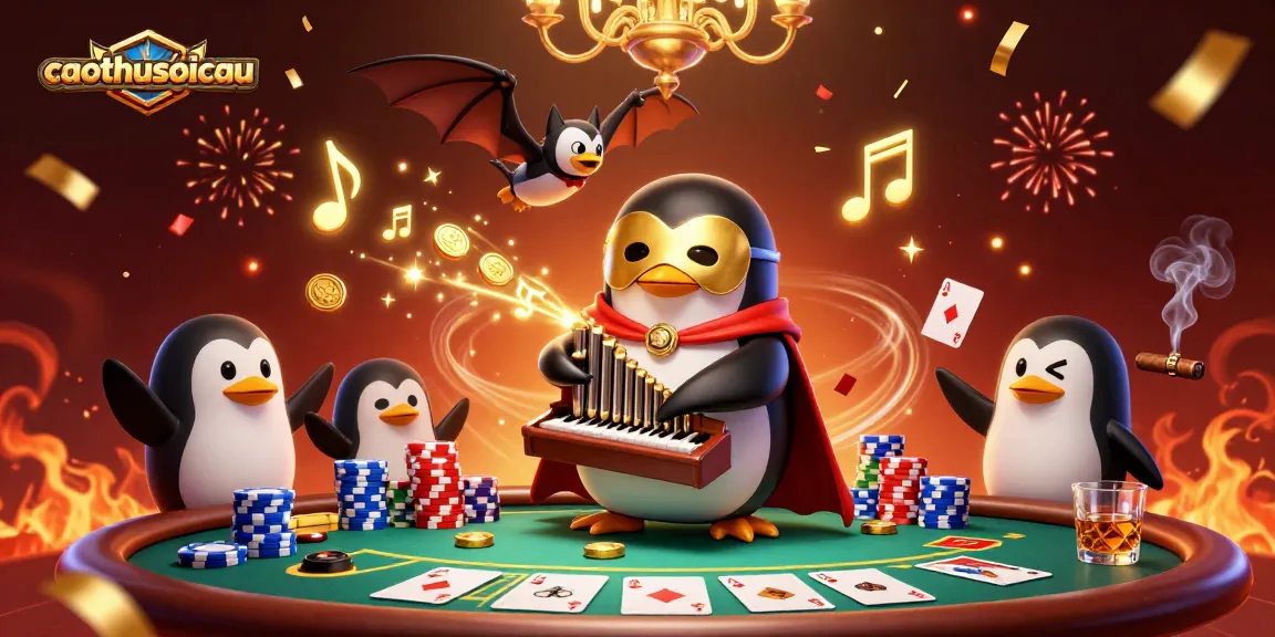 Experience the magic of caothusoicau with lively casino characters amidst vibrant celebrations.
