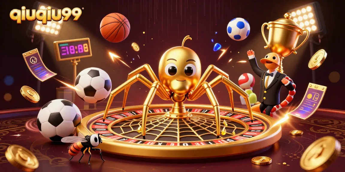 Experience thrilling action at qiuqiu99 with a golden web roulette and dynamic sports elements.